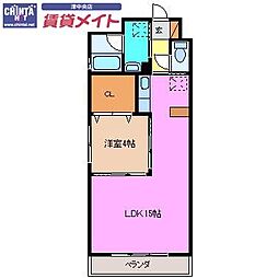 SQUARE西丸之内 1LDKの間取図画像