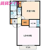 アクアガーデン　Ａ棟  ｜ 三重県鈴鹿市桜島町3丁目（賃貸アパート1LDK・1階・47.74㎡） その2