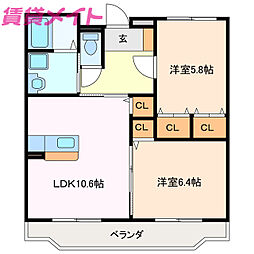 ルミエール栄 2階/-