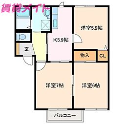プリマベーラ鈴鹿III 2階/-
