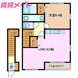 メゾン・シーサイド 1LDKの間取図画像