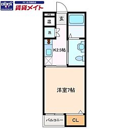 ロフト+ 1Kの間取図画像