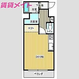 デュエット ワンルームの間取図画像