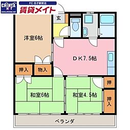 シティライフあさひ 3DKの間取図画像