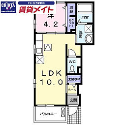 T-ZONE 1LDKの間取図画像
