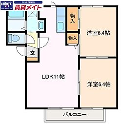 サンフルール岸岡B 2階