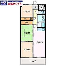 ボヌール 3LDKの間取図画像
