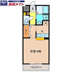 アーク・メゾン ワンルームの間取図画像