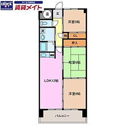 ボヌール 3LDKの間取図画像