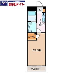 GRANDUKESUZUKA 1Kの間取図画像