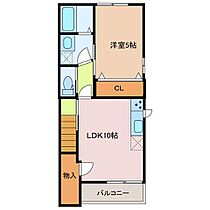 リーシング神久II 203 ｜ 三重県伊勢市神久４丁目（賃貸アパート1LDK・2階・42.32㎡） その2