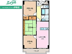 ＧａｒｄｅｎＭａｎｓｉｏｎサンブリッジ 3階3LDKの間取り