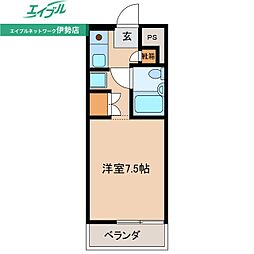 常盤レジデンス ワンルームの間取図画像