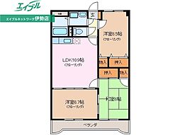 ラフィネ神久 3LDKの間取図画像