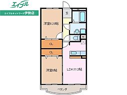 ダンケ 2LDKの間取図画像