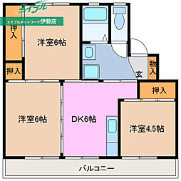 ビレッジハウス伊勢南部2号棟 2階