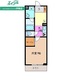 シャーメゾンForYou 1Kの間取図画像