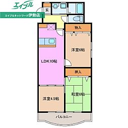 エスペランサ磯部 3LDKの間取図画像