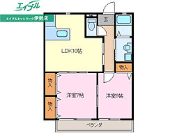 ソーレンサイド 2LDKの間取図画像