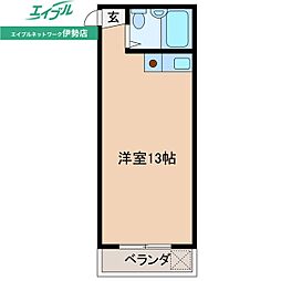 ファイネスうらのはし ワンルームの間取図画像