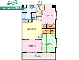 ラフィネ神久 3LDKの間取図画像