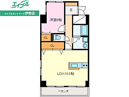 パークレジデンス河崎 1LDKの間取図画像