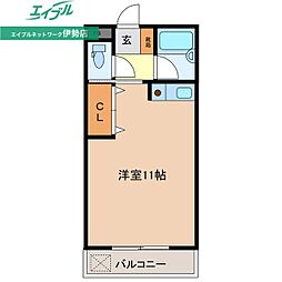 ハイツ21 ワンルームの間取図画像