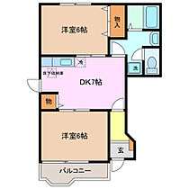 カーサ・メーラ　Ｂ棟 101 ｜ 三重県津市高茶屋２丁目（賃貸アパート2DK・1階・46.06㎡） その2