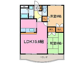 プロミネント伊勢中川II 102 ｜ 三重県松阪市嬉野中川新町２丁目（賃貸マンション2LDK・1階・58.32㎡） その2