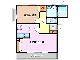 ＦｕｊｉｋａｔａＭ’ｓ 302 ｜ 三重県津市藤方（賃貸マンション1LDK・3階・41.15㎡） その2