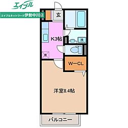 ボナンザ 1Kの間取図画像