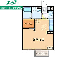 アーバンライフ2 ワンルームの間取図画像
