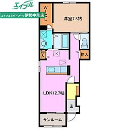エスポワール・ケイ 1LDKの間取図画像