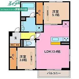 プレジール 2階/-