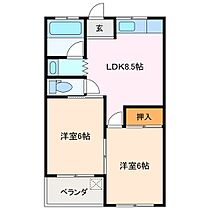 塩マンション 6 ｜ 三重県松阪市大黒田町（賃貸アパート2LDK・1階・45.00㎡） その2