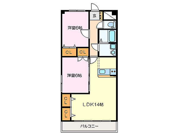 マイタウン松阪 103｜三重県松阪市久保町(賃貸マンション2LDK・1階・58.08㎡)の写真 その2