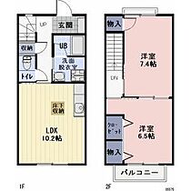 エクセルＢ棟 5 ｜ 三重県松阪市外五曲町（賃貸テラスハウス2LDK・1階・59.62㎡） その2