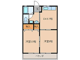 コーポアイリス 203 ｜ 三重県多気郡明和町大字斎宮（賃貸アパート2K・2階・40.87㎡） その2