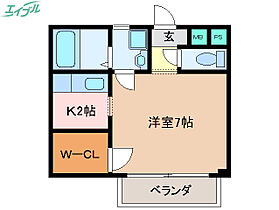 エスポワールII  ｜ 三重県松阪市大口町（賃貸アパート1K・1階・26.31㎡） その2