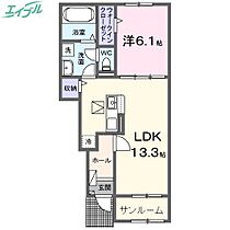 シャノワール  ｜ 三重県松阪市中央町（賃貸アパート1LDK・1階・50.01㎡） その1