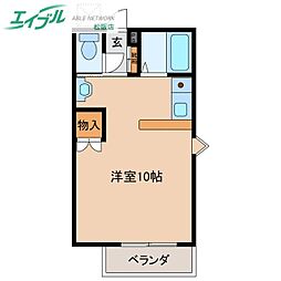 リバティー ワンルームの間取図画像