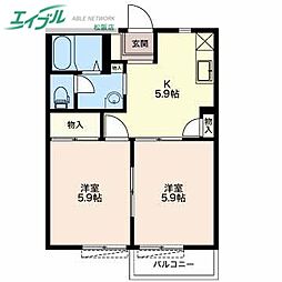 グランデール泉　Ｂ 2階/-