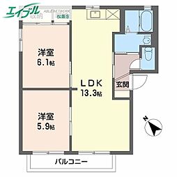 間取図画像 2LDK