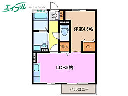 GLORYA 1LDKの間取図画像