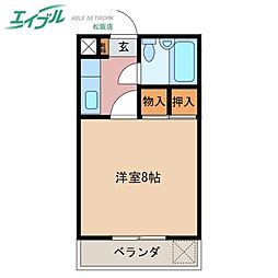 メゾン光 1Kの間取図画像