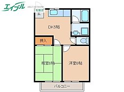 メゾン・ド・アンサンブル 2DKの間取図画像