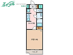 ハイタウン久保 1DKの間取図画像