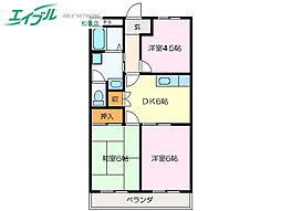 シーサイド・レジデンス 3DKの間取図画像