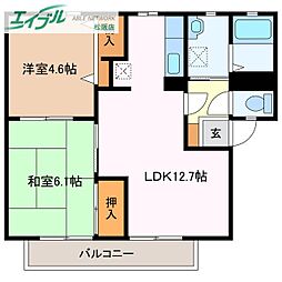 ボンファミール 2LDKの間取図画像