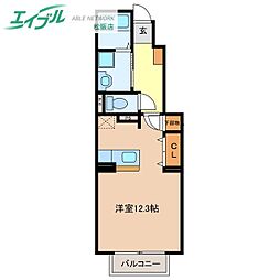 フルムーン ワンルームの間取図画像